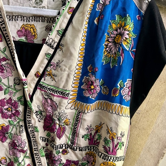 COPY - Tiny by Anthropologie Boho Faux Wrap Top Floral Print SZ Smalll - Picture 4 of 6